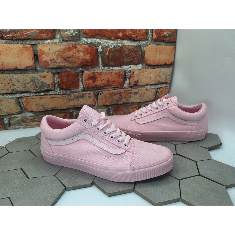 Vans Old Skool Pastel Mono Pink Shoes Women Sz 13/ Men 11.5 Blush Rose Bubblegum